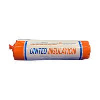 Rollo de Lana de Vidrio Estándar R2.5 Australia AS/NZS 1530.1, Manta de Lana de Vidrio Incombustible de 100 mm con Revestimiento Blanco
