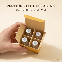 Emballage personnalisé pour flacons de peptides, étiquettes laser imprimées, boîtes en carton pour flacons individuels de 3 ml, 5 ml, 10 ml