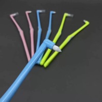 Brosse à dents orthodontique à petite tête avec poils souples pour le nettoyage buccal, conception à brosse unique pour dents orthodontiques