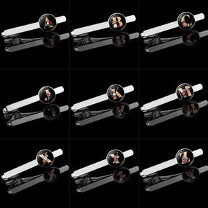 Chemise française à la mode pour hommes pince à cravate boutons de manchette nouvel Alphabet temps gemme émail incrustation Style chaud pour mariage fiançailles idée cadeau - Product Image 4