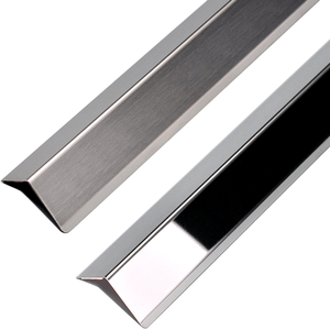 Vendita calda a forma di l <span class=keywords><strong>in</strong></span> metallo trim per gli angoli <span class=keywords><strong>in</strong></span> <span class=keywords><strong>acciaio</strong></span> <span class=keywords><strong>inox</strong></span> spazzolato striscia di oro o di ottone o di colore nero - Product Image 6