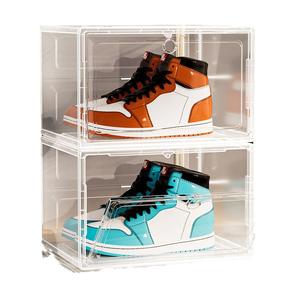 Caja de Almacenamiento de Zapatos Transparente Jiabaisi, Organizador Apilable de Pared, Rectangular, Tamaño Grande, Decoración del Hogar, para Zapatillas de Baloncesto - Product Image 5