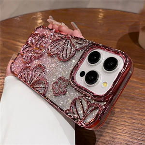 Funda DE PROTECCIÓN DE TPU suave electrochapada 3D 2 en 1 funda de teléfono móvil con flor brillante para iPhone X Xr Xs Max 6/7/8 Plus G 7/<span class=keywords><strong>8G</strong></span> - Product Image 6