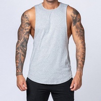 Débardeur Homme Coton Blanc Noir Personnalisable Logo Stringer Musculation Fitness Gym Entraînement