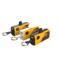 Mini batterie externe OEM à bas prix 5000 mAh avec porte-clés, port Type-C, affichage numérique, connecteur intégré, idéale pour cadeau promotionnel