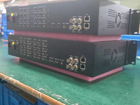 Convertisseur de média fibre optique 12G-SDI avec 8 ports 4K pour vidéo/Ethernet LC FTTH 10KM