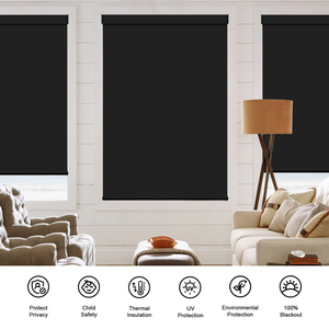 Kích Thước Tùy Chỉnh Tất Cả Các Màn Không Dây Của Nhãn Hiệu Trong Nhà Rèm Lăn Polyester Vải Không Thấm Nước Con Lăn Màu Cho Phòng Ngủ - Product Image 4