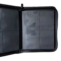 FLCCASE TCG Album de cartes personnalisé en cuir PU pour entreprise, 4 pochettes par page, capacité de 160 cartes à collectionner, fermeture éclair, épaisseur 40 mm, Anime