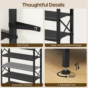 Multi-Layer Metal Steel <b>Shoe</b> <b>Rack</b> Simple Installation Floor-Standing <b>Shoe</b> Cabinet for Living Room Door-Mounted Entrance <b>Storage</b> - Product Image 4