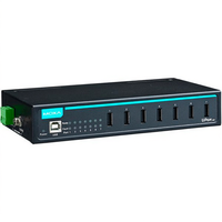 Hub USB industriel Moxa UPort 407 modèle 78496 avec 7 ports, interface USB d'alimentation pour usage industriel, Taïwan