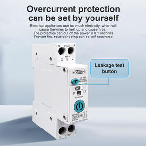 TUYA 63A TOMZN 1P + N WIFI Interruptor inteligente Medidor de energía Disyuntor de medición Relé de protección contra fugas de corriente de voltaje MCB - Product Image 3