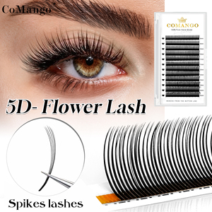 CoMango 5D Flora Spikes Lashes, extensions de <span class=keywords><strong>cils</strong></span> en forme de fleurs, <span class=keywords><strong>cils</strong></span> individuels pré-faits, éventails 5D, <span class=keywords><strong>cils</strong></span> en pointes, <span class=keywords><strong>cils</strong></span> volumineux - Product Image 1