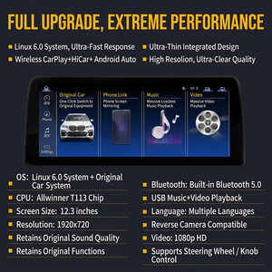 Écran tactile LCD <span class=keywords><strong>Lenyo</strong></span> 12,3 pouces avec système Android, GPS et lecteur multimédia pour connexion BMW 2016-2017 X1 (NBT) - Product Image 4