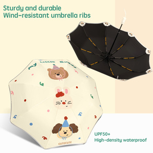 Paraguas para niños de doble propósito con función de seguridad antirrebote automática y Cartoona - Product Image 6