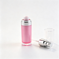 Vente en gros de flacons de lotion cylindriques en acrylique 15ml 25ml 35ml, récipients d'emballage