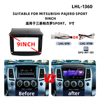 OEM Vente Chaude Cadre d'autoradio pour MITSUBISHI PAJERO SPORT, compatible avec écran Android portable, avec câblage et Canbus