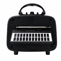 ELETREE YG-6031BTS Speaker Radio Vintage Bentuk Perapian BT FM AM SW Tenaga Surya Isi Ulang Jam USB TF Pemutar MP3