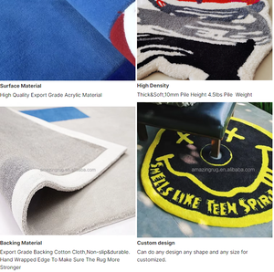 Siêu Mềm Tufted Acrylic Trong Nhà Hiện Đại Shag Khu Vực Thảm Mượt Mịn Fluffy Chống Trượt Cho Phòng Ngủ Phòng Ăn Phòng Khách Trẻ Em - Product Image 4