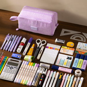 <span class=keywords><strong>Angoo</strong></span> Multifunktion sfach Bleistift beutel Korean Simple Canvas Bleistift etui mit großer Kapazität für Mädchen Jungen Schule - Product Image 4