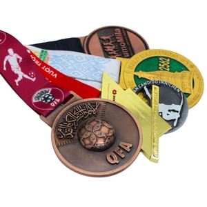 Fabricante de Medallas Deportivas Metálicas Personalizadas de Oro, Plata, Bronce y Aleación de Zinc en 3D para Karate, Taekwondo y Fútbol con Cinta - Product Image 5