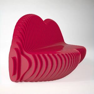 Sofá Cama de Madera Paramétrico con Forma de Labios Artísticos ML-SF01, Decoración Moderna de Alta Calidad para Hogar, Oficina, Sala de Estar y Uso Comercial - Product Image 6