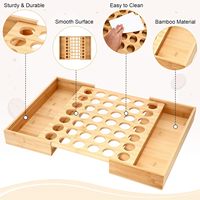 Support extensible en bambou pour dosettes K-Cup, organiseur de tiroir de 42 emplacements pour sachets de café, de thé et capsules d'espresso, pour la maison, le bureau et la cuisine