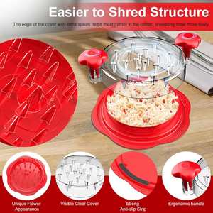 Large Plastic Chicken Breast Shredder Tool with Twist Brush Fork-Eco-Friendly <b>Meat</b> <b>Grinder</b> - Product Image 3