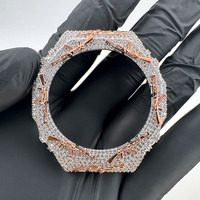 Luxuriöse GA2100 Iced Out Uhrenlünette – Fabrik-Großhandel, vergoldetes Messing, Moissanit, AK 47 Diamant-Buss-Down, Herrenschmuck 2026
