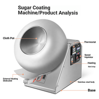 Machine d'enrobage 600 mm à fréquence variable, cuve de sucre à température réglable, équipement de polissage du chocolat en acier inoxydable 304