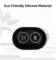 Boîtier en silicone étanche à double bouton, gravure laser personnalisée, approvisionnement direct usine pour appareils connectés chauffants