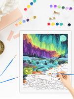 CHENISTORY Kits de Peinture par Numéros DIY pour Adultes Scène Nocturne Citrouille d'Halloween Coloriage par Numéros Cadeau DIY Décorations Maison