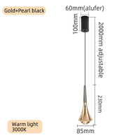Matériau en aluminium de luxe corne gouttelette forme suspendu réglable LED suspension lustre pour hôtels villas restaurants
