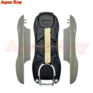 Étuis de clés de remplacement gris de haute qualité et élégants pour Porsche avec autocollants pour la création de cadres photo artistiques - Product Image 2