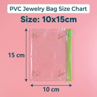 Pochette zippée en PVC style sac à bonbons, avec bord festonné Kawaii, fenêtre transparente, étui coulissant en plastique réutilisable et étanche pour bijoux et cadeaux
