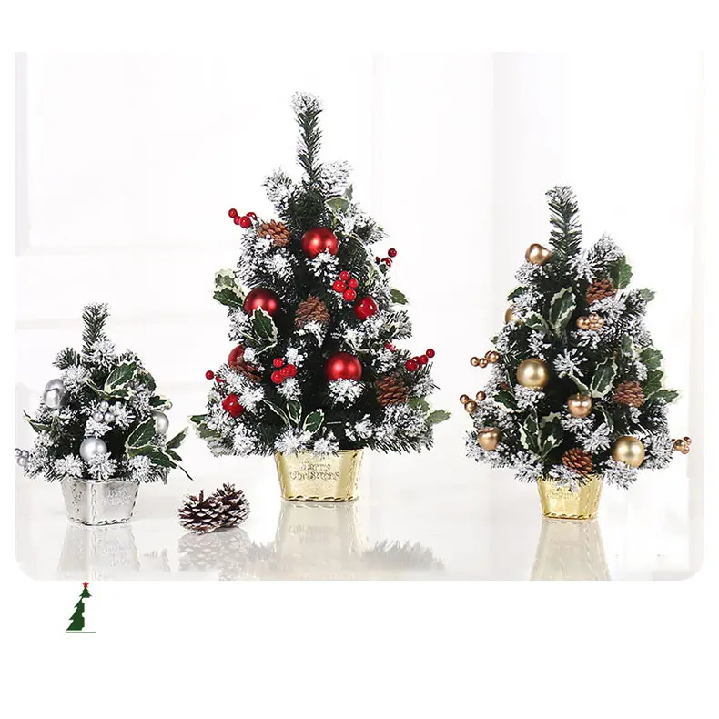 Popular Artificial PVC Premium Small Full Snow Christmas Tree for factory Wholesale