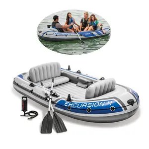 Precio al por mayor inflable agua deporte pesca barco bote conjunto de 3-4 personas barco inflable balsa