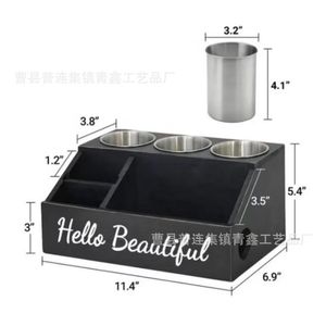 กล่องเก็บเครื่องสำอางสวยงาม 4 in 1 พร้อมที่วางไดร์เป่าผม สำหรับห้องน้ำและโต๊ะทำงาน - Product Image 4