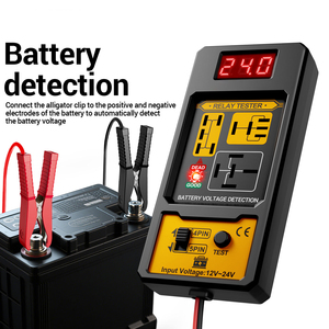 Testeur numérique de <span class=keywords><strong>batterie</strong></span>, d'alternateur et de relais pour <span class=keywords><strong>voiture</strong></span> et moto, détecteur de panne pour outil de diagnostic et de réparation automobile 12V - Product Image 3