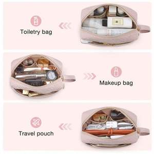 Elegante Bolsa de Aseo Impermeable con Cierre y Borlas, Bolsa de Maquillaje Portátil de Terciopelo con Asa - Product Image 2