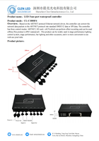 CLEN Contrôleur de gradation LED 4 ports extérieur IP65 étanche à la pluie Art-Net SACN DMX512 SPI avec alimentation intégrée 10W pour 2720 pixels, mode hors ligne pour scène