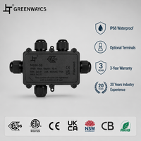 Connecteur d'éclairage LED Greenway M686-5B, boîte de jonction étanche à 5 voies avec bornes sans vis en option, ignifuge V0