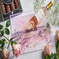 Plateau de service en acrylique transparent avec poignée dorée, idéal pour le petit-déjeuner, le café, le pain, la cuisine et la décoration intérieure – Vente en gros usine