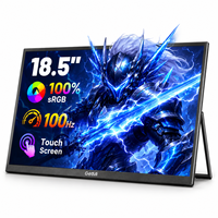 Moniteur portable tactile 18,5 pouces pour ordinateur portable, 100 Hz, FHD, IPS, 15 mm d'épaisseur, 1,15 kg, double USB-C, pour le travail, le jeu et les voyages