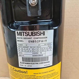 คอมเพรสเซอร์ทำความเย็นมิตซูบิชิ รุ่น ENB52FA1 3 เฟส 4 แรงม้า 73 โวลต์ 60 เฮิรตซ์ ใช้สารทำความเย็น R410A สำหรับเครื่องปรับอากาศ - Product Image 4