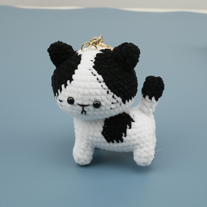 Porte-clés chat en crochet fait main, amigurumi chaton, breloque mignonne pour sac de fille, pendentifs animaux tricotés pour sac à dos, cadeaux pour femmes - Product Image 5