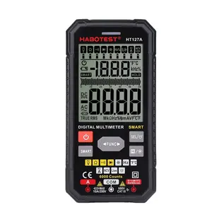 Habotest HT127A 6000 Capacitance Smart Digital Multimeter Professional Measurement with TN Display DCA ACA Current Meter