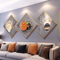 Vente en gros Verres à vin décoratifs légers de luxe pour restaurants Tableau décoratif moderne de restaurant avec horloge