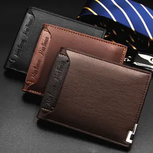 Classic Design China Factory Price Mens Designer Wallets PU Leather ID Card Male Pusrse Wallet