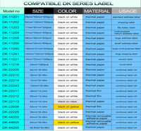 Étiquettes d'expédition en papier thermique continu DK-22205 DK2205 62 mm x 30,48 m pour imprimantes Brother QL