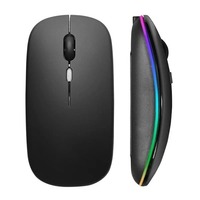 Mouse Gaming Optik Nirkabel Ukuran Penuh Berkualitas Tinggi dengan Lampu LED Multi-Warna, Dapat Diisi Ulang, dan Tersedia Pilihan OEM ODM